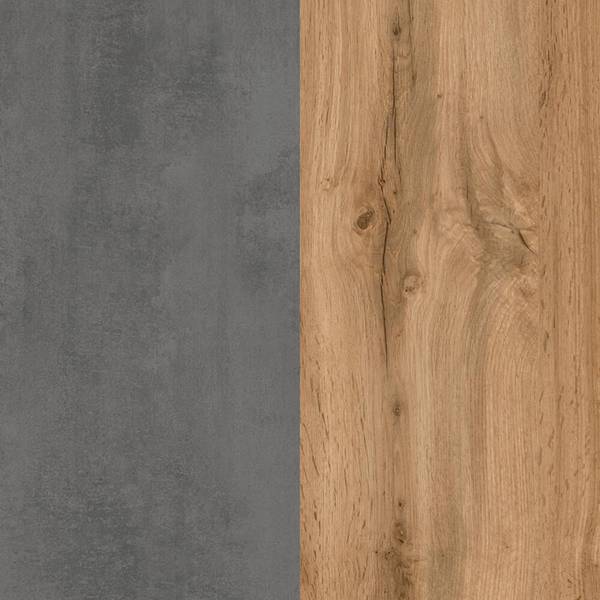 Badmöbel-Set VASTO-03-54 4er-Set Grau - Spiegelglas - 185 x 200 x 47 cm
