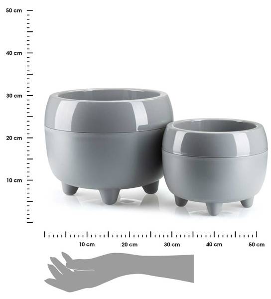 Blumentopf 2er Set Botanica Grau