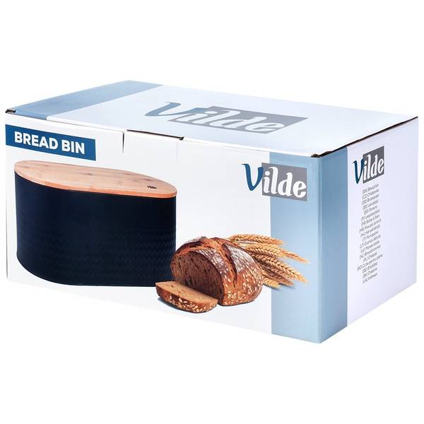 Brotkasten 259624 Schwarz - Metall - 19 x 16 x 34 cm