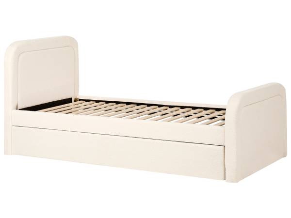 Bett RAYSSAC 3-tlg Beige - Naturfaser - 100 x 96 x 218 cm
