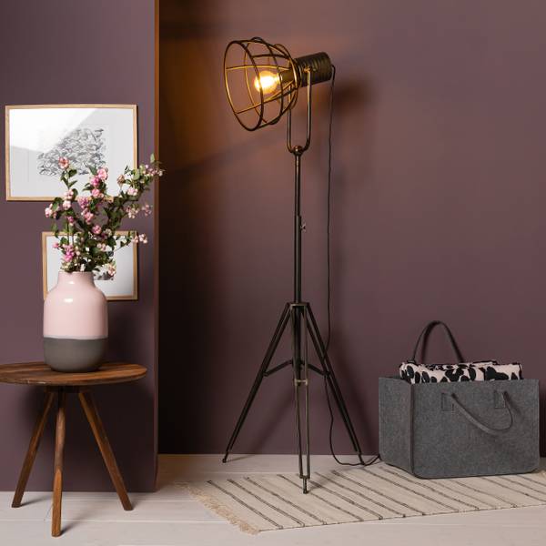 Stehlampe GARVINA G40407/06 Schwarz - Metall - 68 x 59 x 14 cm