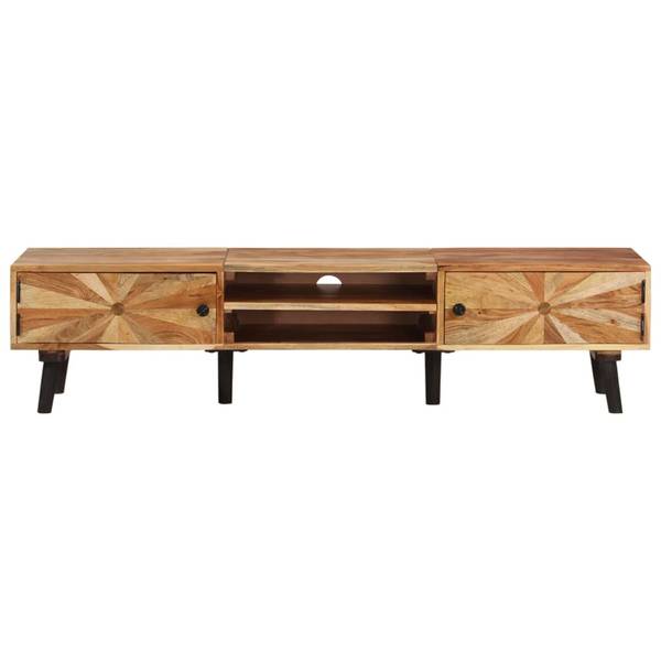 TV-Schrank D959 Braun - Massivholz - 35 x 35 x 145 cm