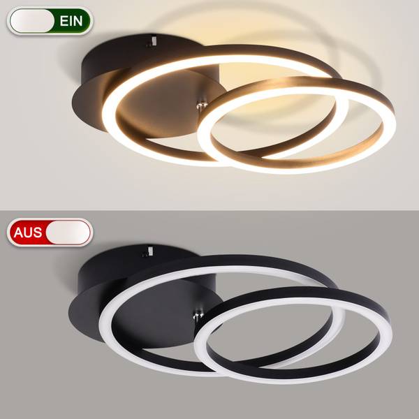 LED Plafondlamp Gallagher zwart