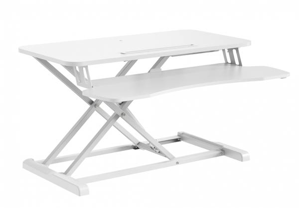 Sitz-Steh Schreibtisch LUMDWS28-01-W Weiß - Holz teilmassiv - 80 x 50 x 62 cm