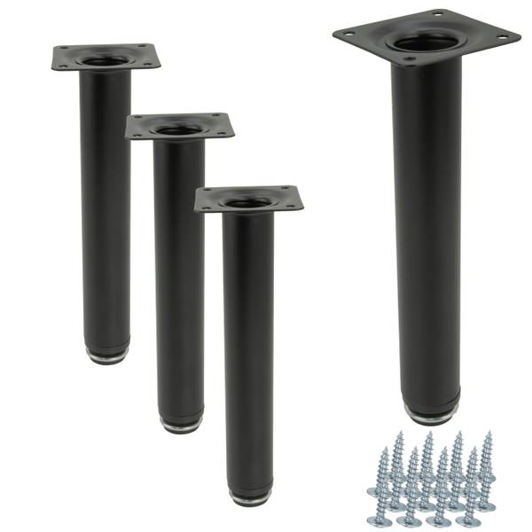 Möbelbein Presto 4er set Schwarz - Höhe: 20 cm