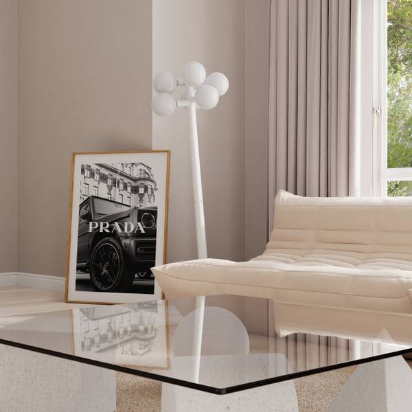 Poster Prada G-Klasse Schwarz - Weiß - 30 x 40 cm