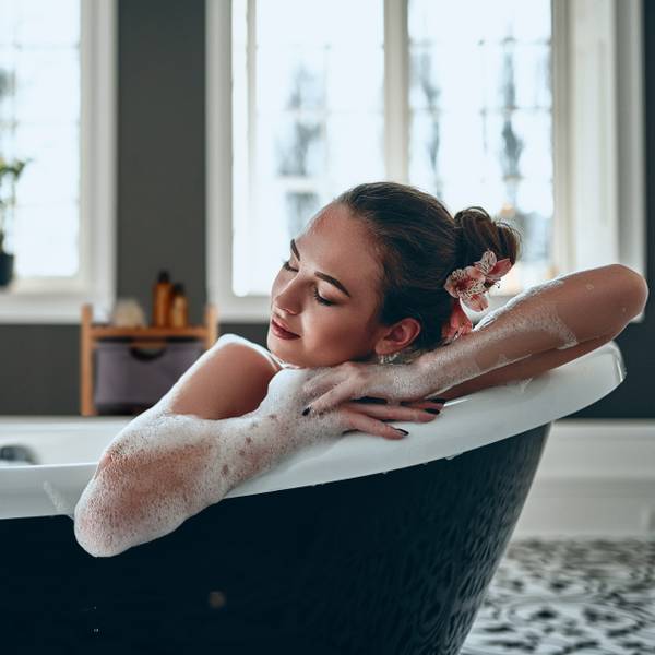 Rangement salle de bain 3 corbeilles Noir - Marron - Gris - Polyester - 44 x 96 x 34 cm