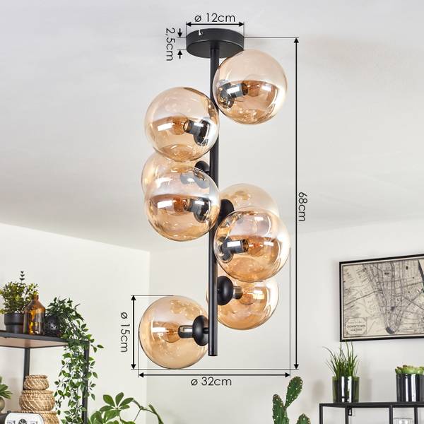 Deckenleuchte Fossobiubo Dunkelorange - 70 x 50 x 70 cm