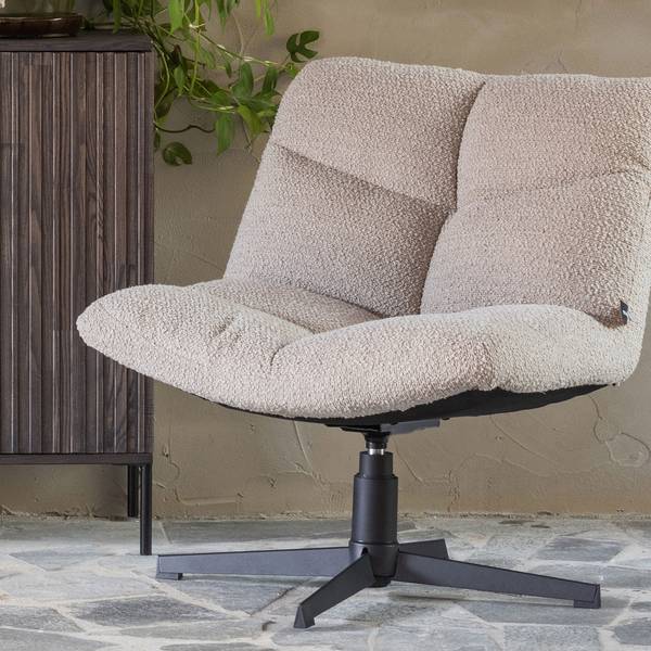 Fauteuil design Vinny Gris - Microfibre - Polyester - Polyéthylène - 75 x 80 x 75 cm