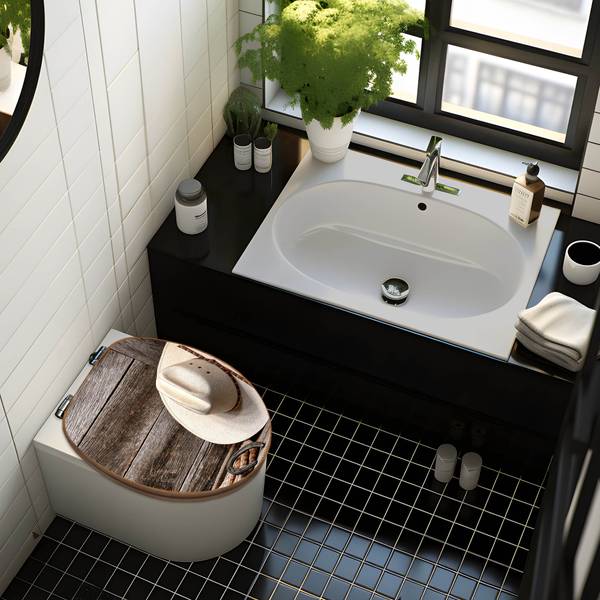 WC-Sitz mit Absenkautomatik Linedance Se Braun - Bambus - Holzwerkstoff - 38 x 5 x 49 cm