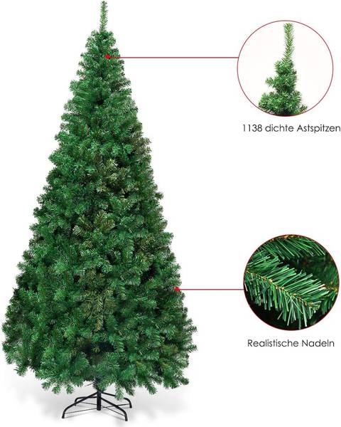 Künstlicher Weihnachtsbaum Grün - Kunststoff - 100 x 240 x 110 cm