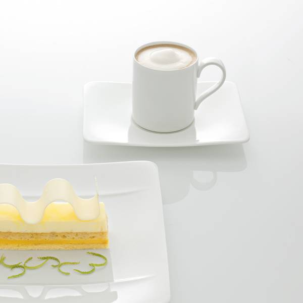 Kaffee-Set Modern Grace 2-teilig Weiß - Porzellan - 14 x 10 x 17 cm