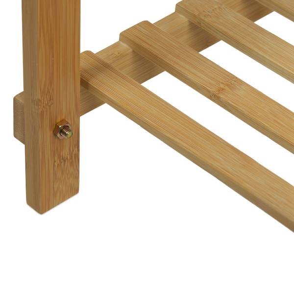 Eck Pflanzenregal Bambus Braun - Holzverbundwerkstoff - 62 x 101 x 62 cm