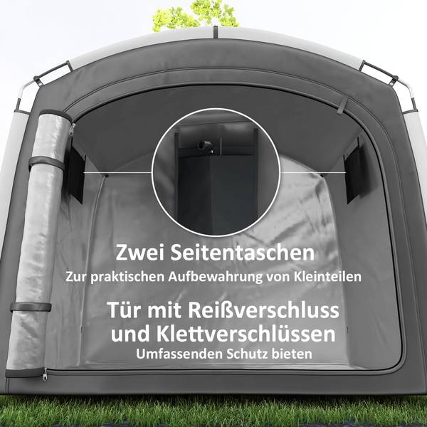 Fahrradgarage 84C-649V00CG Grau - Textil - 150 x 195 x 220 cm