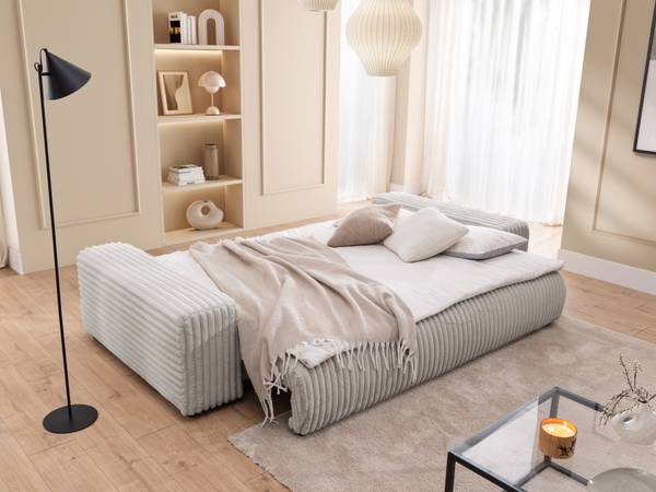 Slaapbank Mollis lichtgrijs