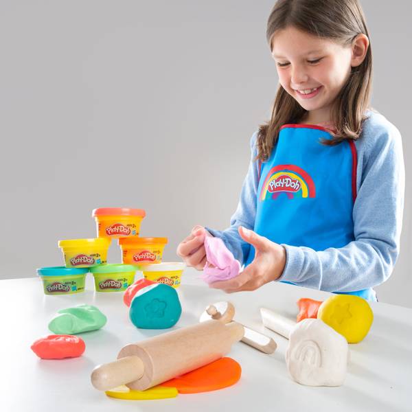 Basteltisch PlayDoh Weiß - Massivholz - 55 x 54 x 55 cm
