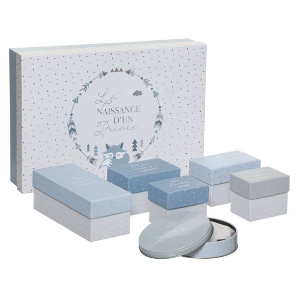 Coffrets cadeaux avec motif Lisk Bleu - Papier - 9 x 27 x 38 cm