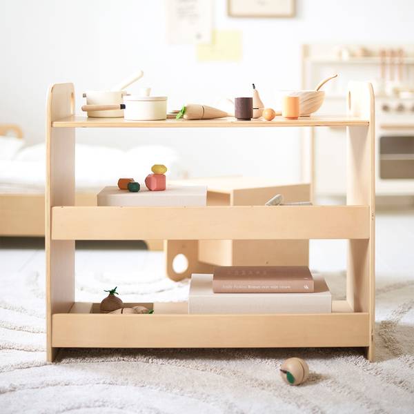 Montessori Spielzeugregal ELLIPSE Holzwerkstoff - 35 x 60 x 70 cm