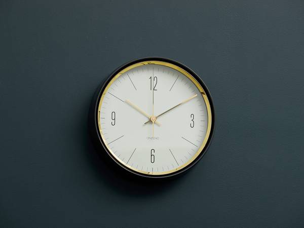 Horloge murale design Ligne Tempo Blanc - Verre clair - 33 x 33 x 5 cm