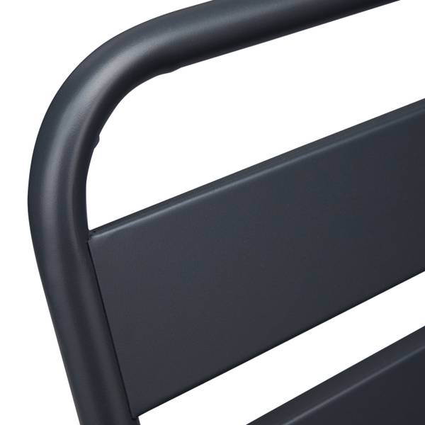 Gartenbank klappbar 2-Sitzer Grau - Stahl - 90 x 84 x 49 cm