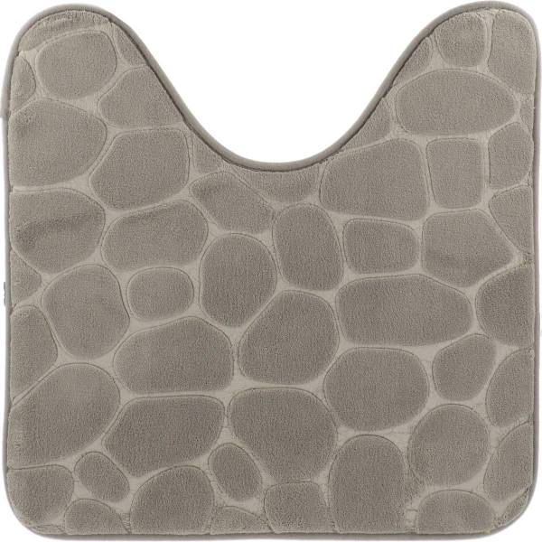 Badematte Stones Grau - Textil - 45 x 1 x 50 cm
