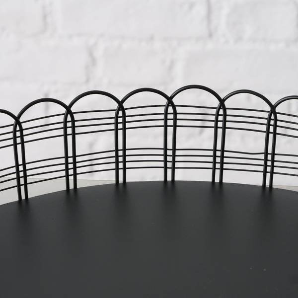 Tabletts WEIRA 2er Set Schwarz - Metall - 31 x 5 x 31 cm