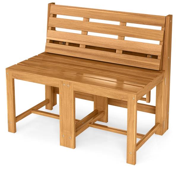 Gartenbank VH35572DE Braun - Holzwerkstoff - 90 x 80 x 55 cm