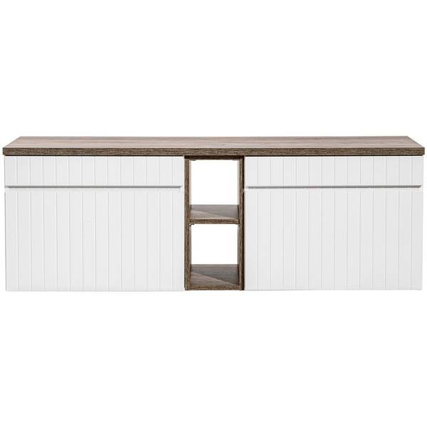 Badmöbel-Set IRAKLIO-56-40 2er-Set Weiß - Holzwerkstoff - 140 x 200 x 46 cm