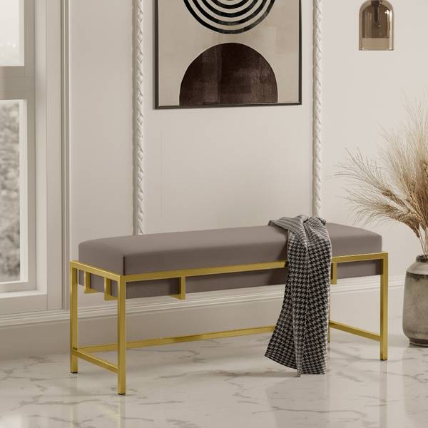 Sitzbanke LAMO 80 Braun - Dunkelgrau - Gold - Grau