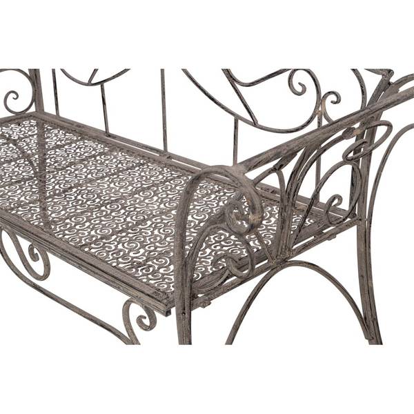 Zweisitzer-Sofa VIVA LA VIDA Grau - Metall - 47 x 53 x 133 cm