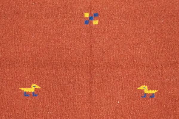 Handgewebt Kelimteppich Rot - Wolle - 120 x 1 x 180 cm