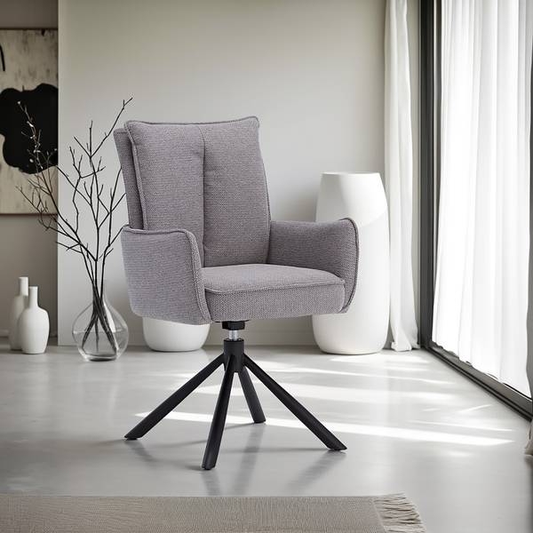 Chaise de salle à manger pivotante 2840 Gris - 1 chaise