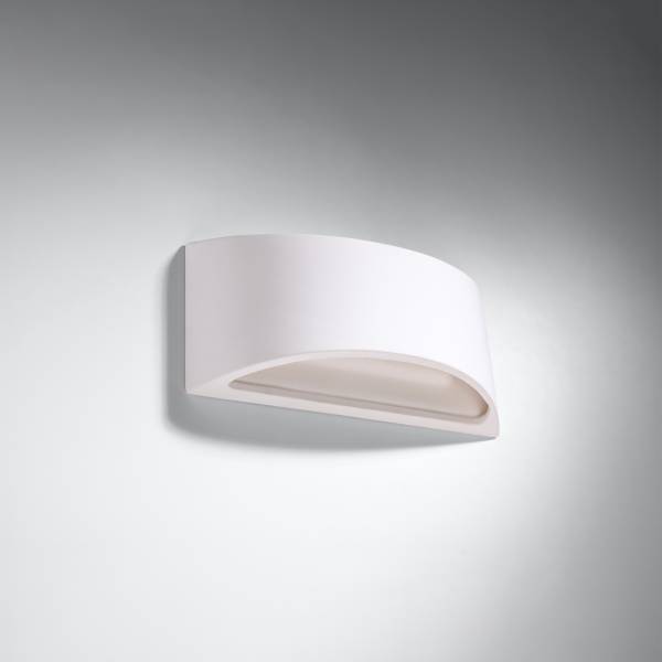 Wandlamp Vixen Weiß - Sicherheitsglas - 10 x 14 x 32 cm