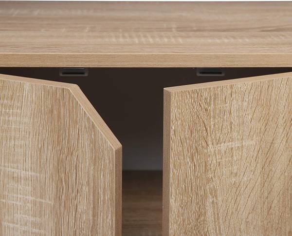 Standregal Finja Braun - Holzwerkstoff - Metall - 80 x 97 x 35 cm