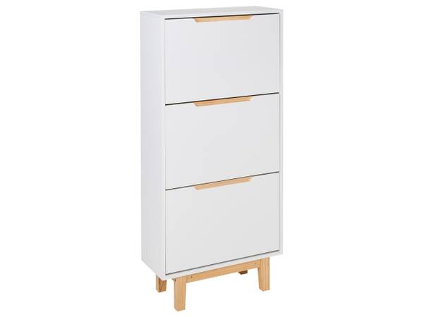 Schuhschrank SANDFLY Braun - Weiß - Holzwerkstoff - 60 x 128 x 24 cm