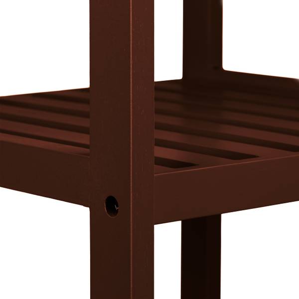 Lot de 2 étagères de salle de bain Marron - Bambou - 35 x 110 x 33 cm