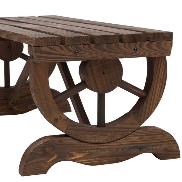 Gartenbank 84B-410 Braun - Massivholz - 50 x 40 x 98 cm