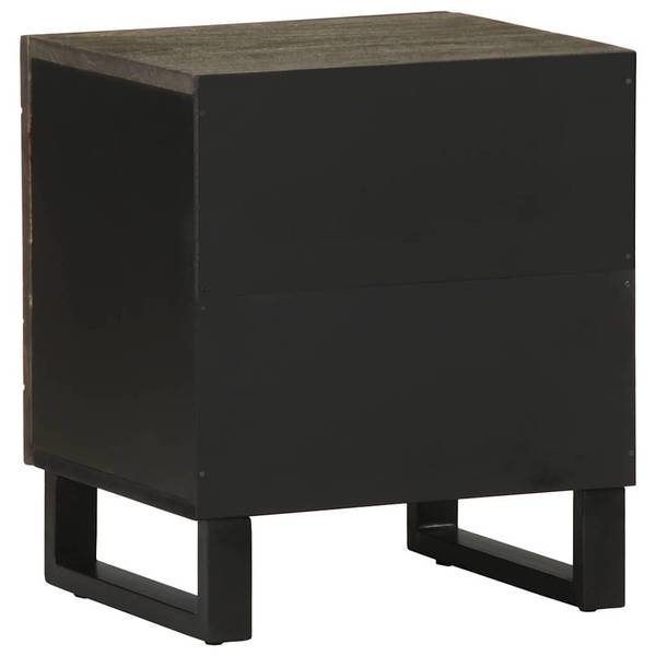 Nachttisch X3761 Schwarz - Massivholz - 33 x 46 x 40 cm