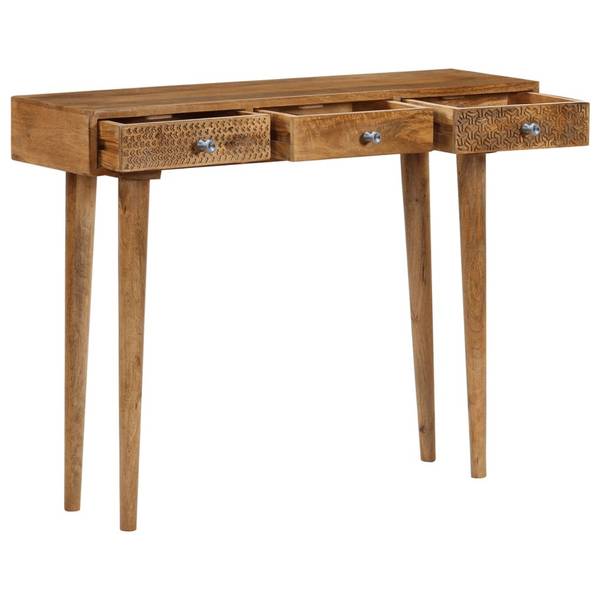 Konsolentisch BERRIN Mango Flurtisch Braun - Massivholz - 102 x 79 x 30 cm