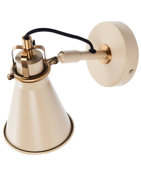 Wandlampen MOYOLA 2-tlg Beige - Gold - Bambus - 11 x 19 x 22 cm