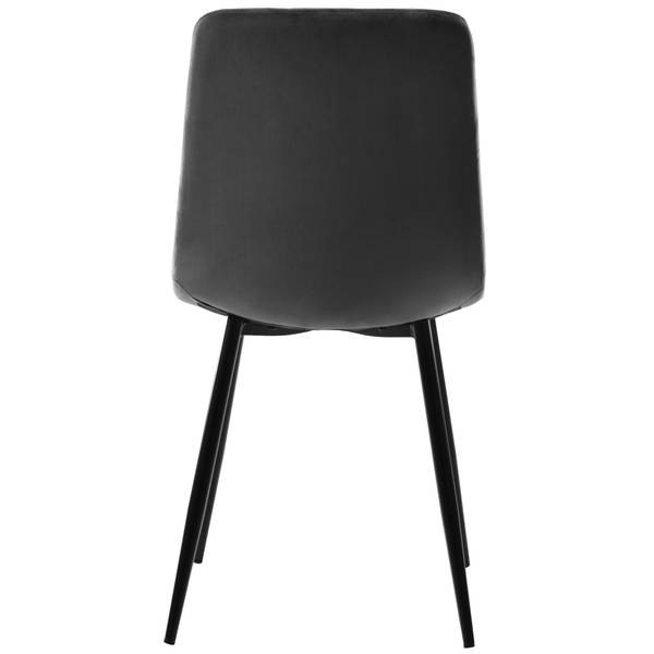 Polsterstuhl Ava (4er-Set) Grau - Samt - 44 x 86 x 46 cm