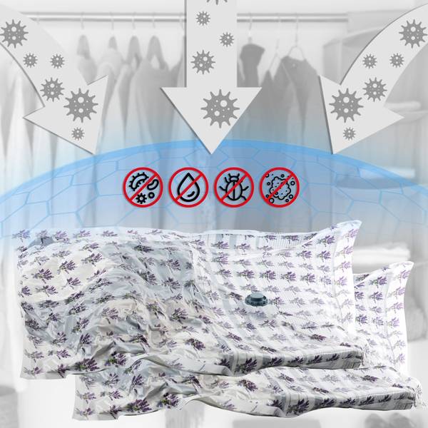 Vakuumbeutel 6er Set SET566 Weiß - Kunststoff - 70 x 2 x 100 cm
