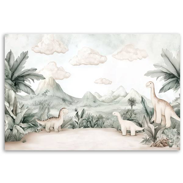 Wandbild dinosaurier jurawelt in 90 x 60 cm
