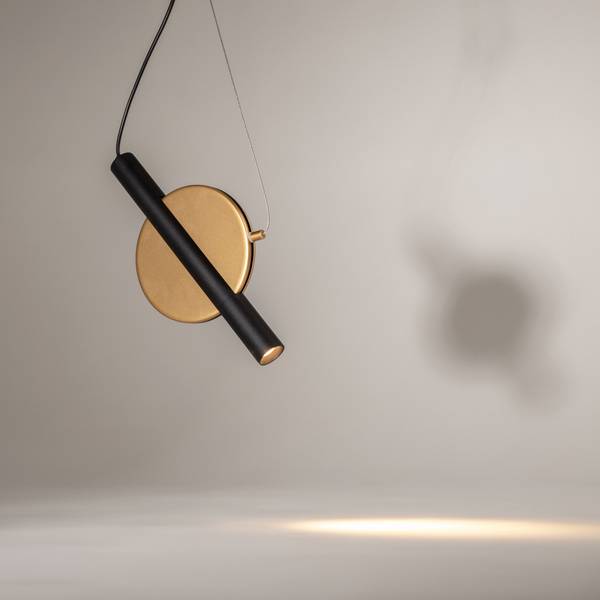Hängelampe Enigma Gold - Metall - 6 x 250 x 30 cm