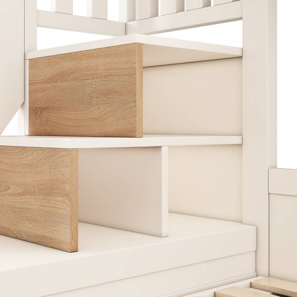 Etagenbett NaturWoody Ⅰ Braun - Holzwerkstoff - 145 x 155 x 253 cm