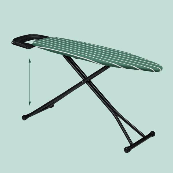 Strijkplank 121 x 39 cm verstelbaar zwart - groen - wit - staal - 145 x 88 x 40 cm