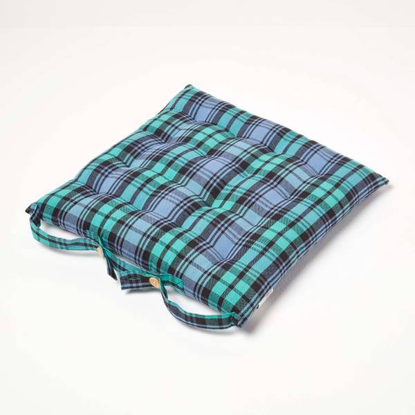 Stuhlkissen Blackwatch 4er Set Grün - Baumwollstoff - 40 x 5 x 40 cm