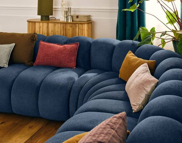 Ecksofa DEBBIE Blau
