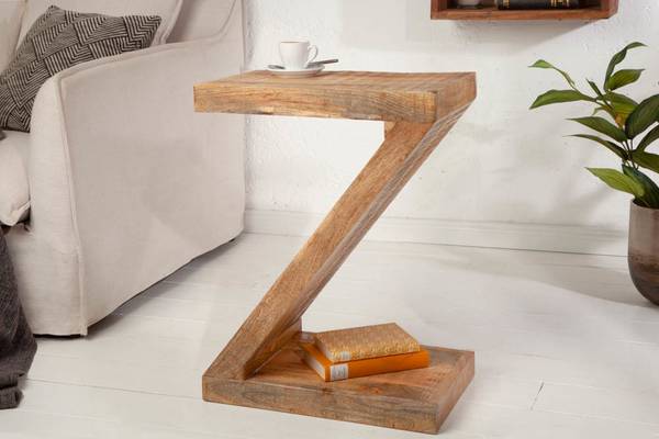 Beistelltisch Z Braun - Massivholz - 45 x 60 x 30 cm