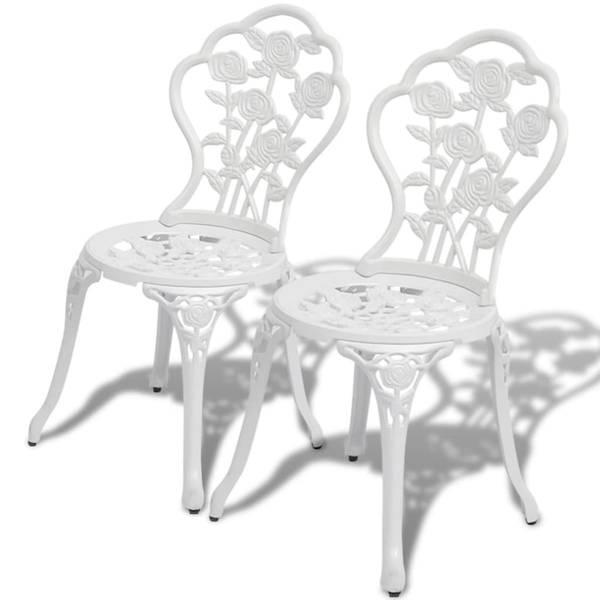 Bistrostühle 2er Set D4643 Weiß
